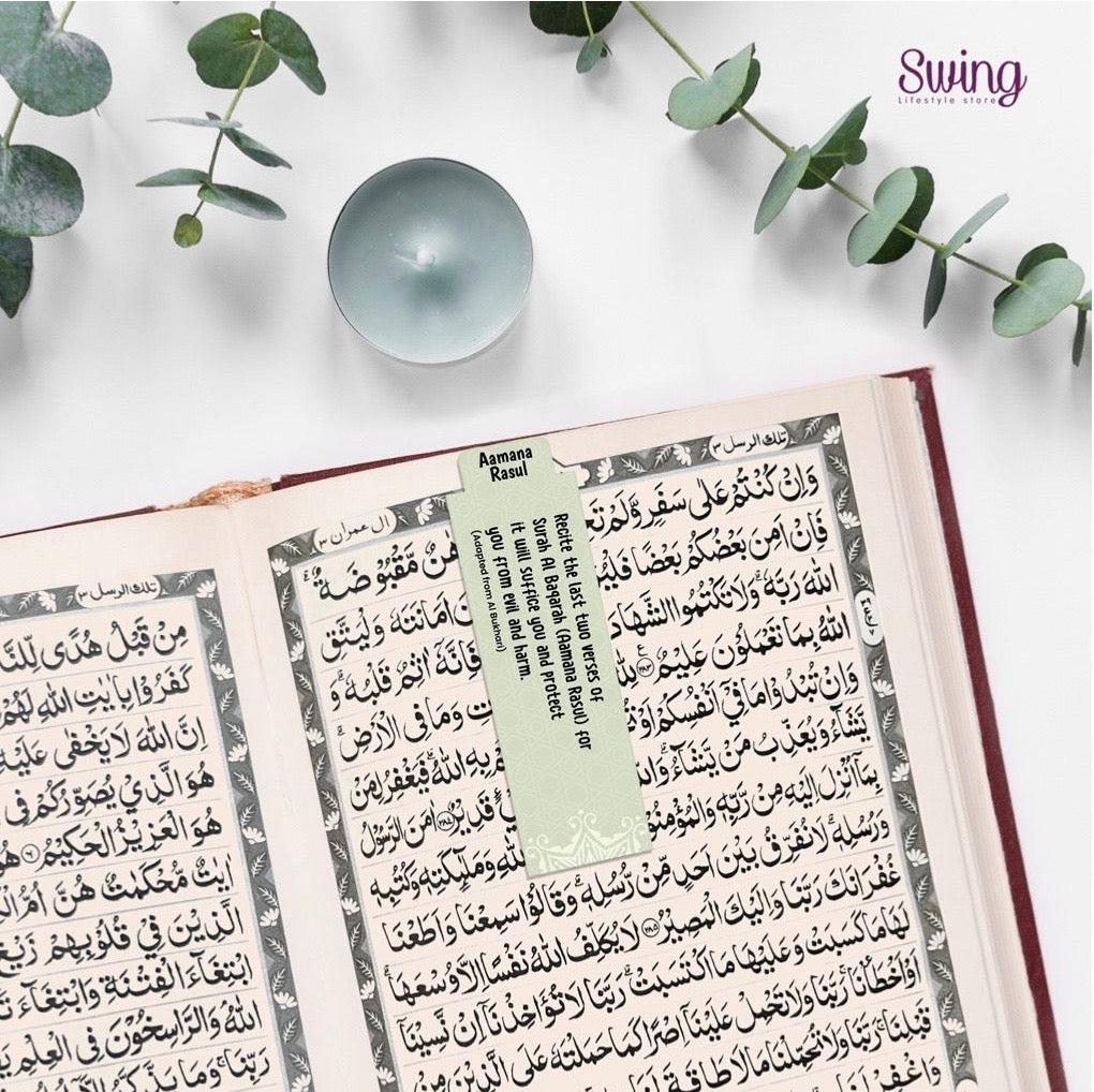 Quran Virtues Page Bookmark with Magnet