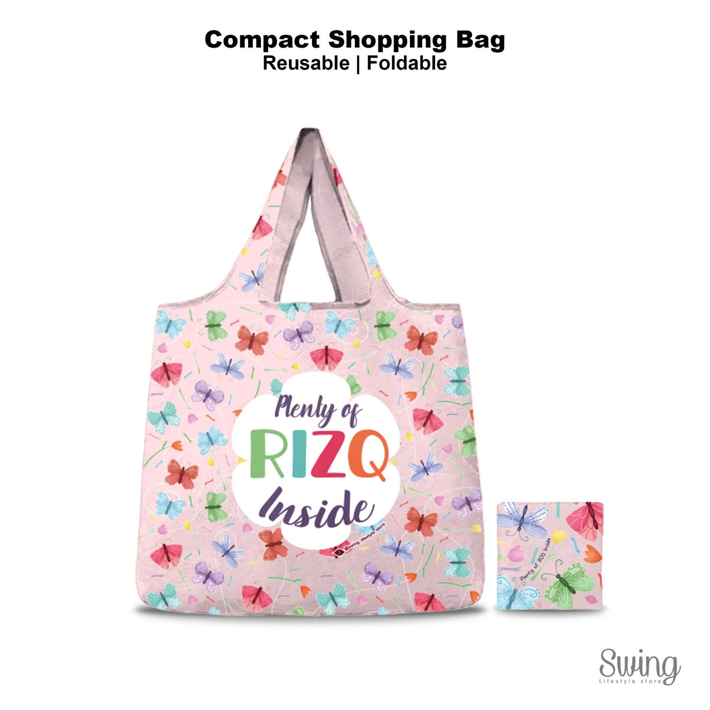 Compact Reusable Shopping Bag (3 Designs)