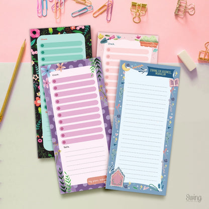 Long Memo Pad with Clipboard ( 7 designs )