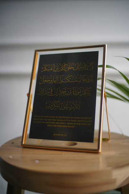 Gold Foiled with Frame