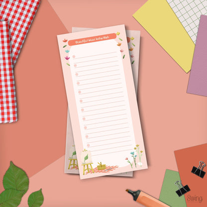 Long Memo Pad with Clipboard ( 7 designs )